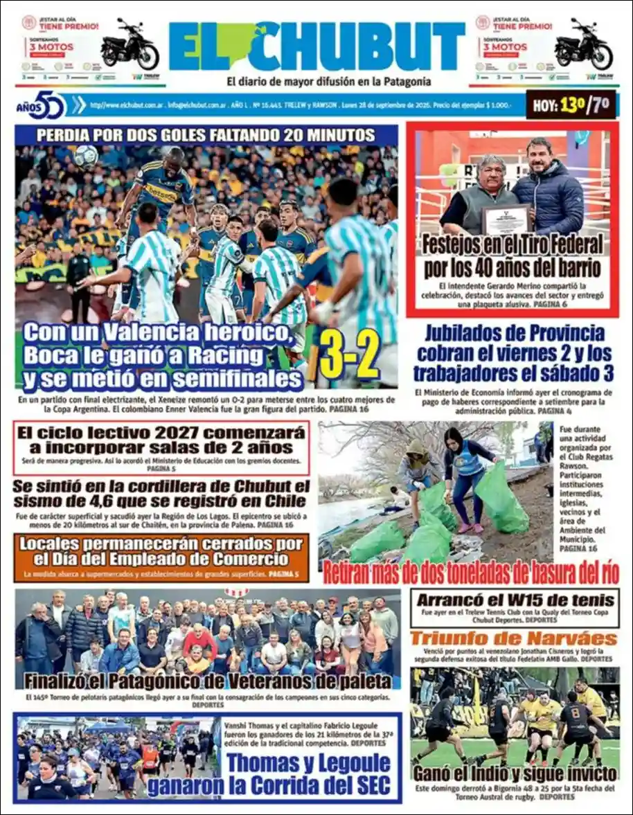 Estudios Max | DIUCKO DIGITAL - Tapa del diario El Chubut