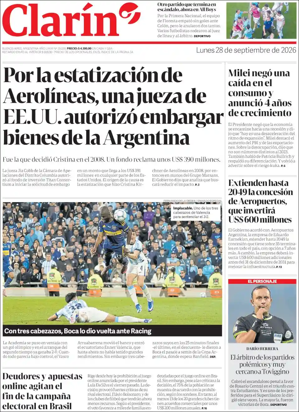 Estudios Max | DIUCKO DIGITAL - Tapa del diario Clarin