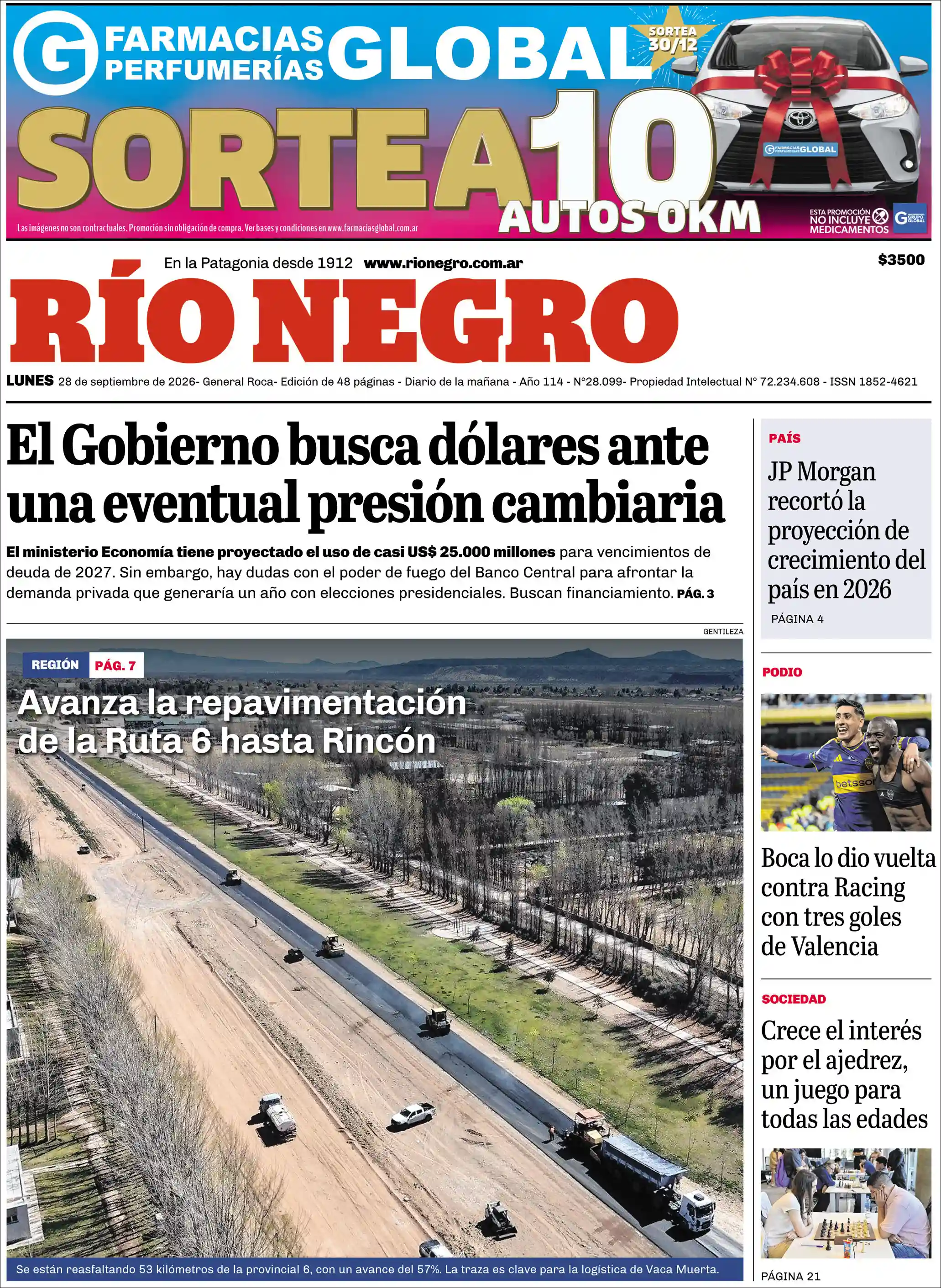 Estudios Max | DIUCKO DIGITAL - Tapa del diario Rio Negro