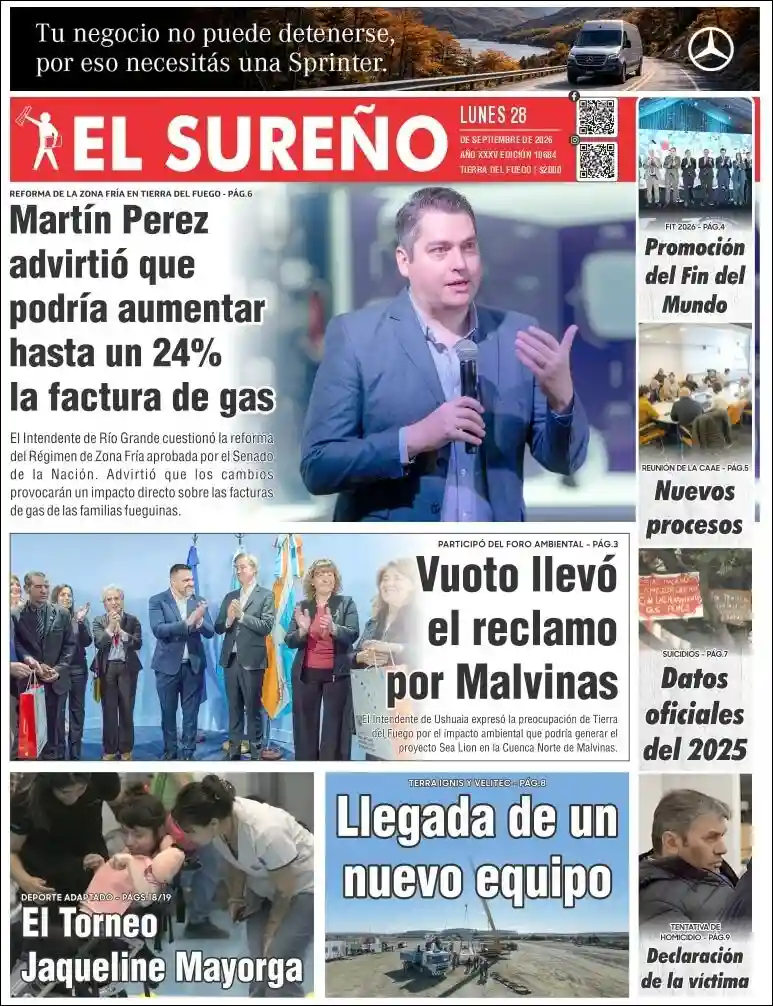 Estudios Max | DIUCKO DIGITAL - Tapa del diario El Sureño
