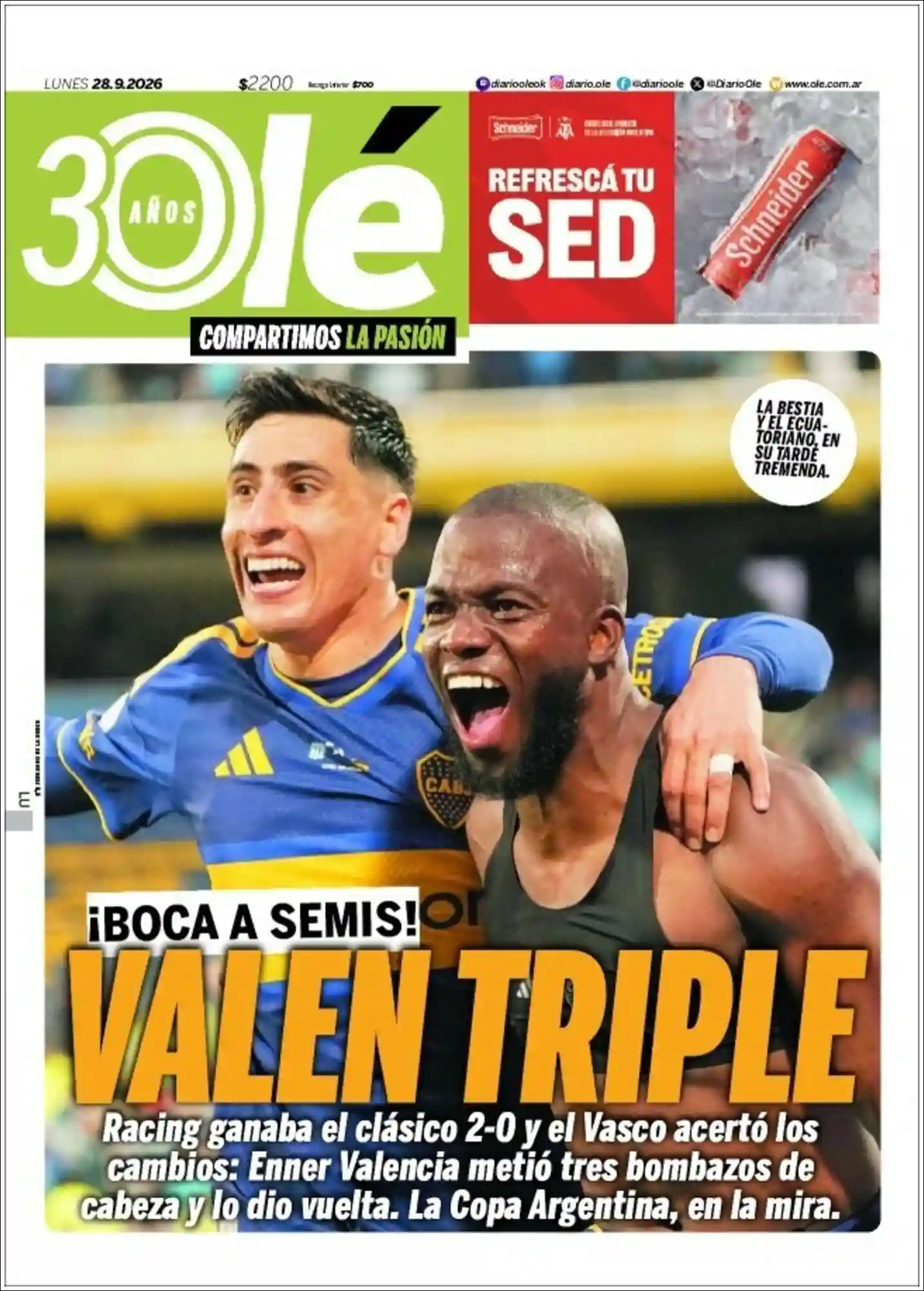 Estudios Max | DIUCKO DIGITAL - Tapa del diario Ole