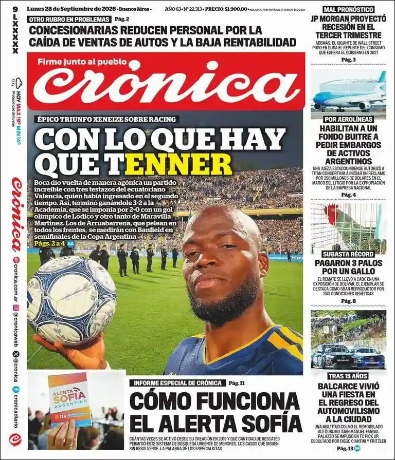 Estudios Max | DIUCKO DIGITAL - Tapa del diario Crónica